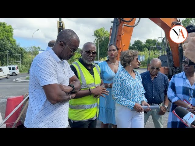 Le président Ary Chalus en visite sur deux chantiers eau à Saint Claude et Baillif ce jeudi 16 mai